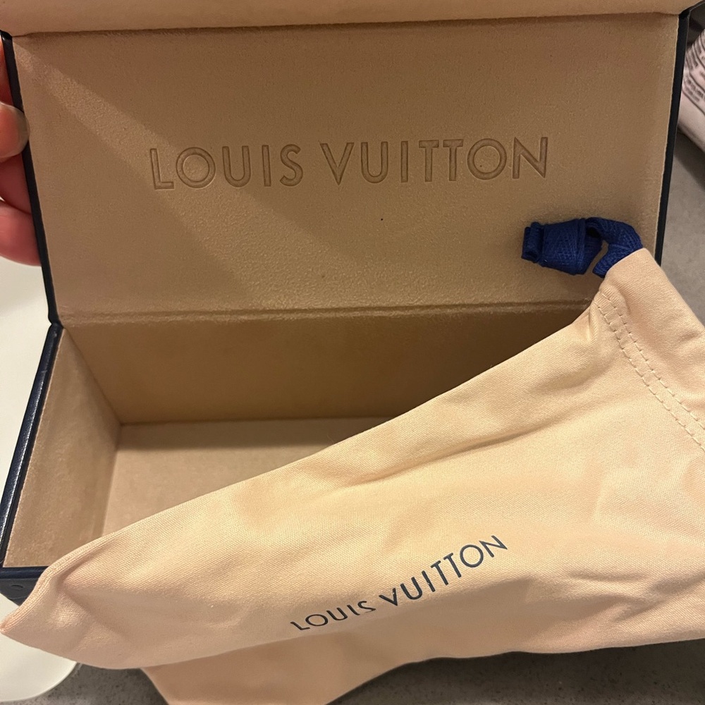 Authentic Louis Vuitton sunglass case and dust bag